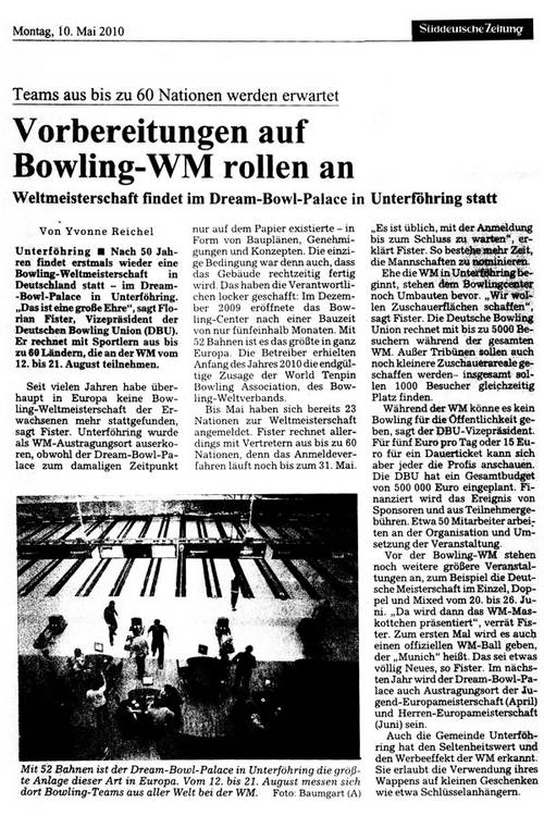 Artikel in der Süddeutschen Zeitung