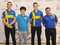 Top 4 (L to R) Martin Larsen (SWE-1st), Choi Bok Eum (KOR-2nd), Daniel Fransson (SWE-3rd), Manuel Otalora (COL-4th)