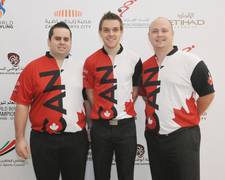 David Simard, Francois Lavoie und Dan MacLelland aus Kanada schließen diesen Durchgang mit dem ersten Platz ab