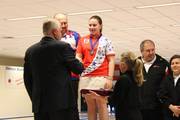 Übergabe der Silbermedaille für Maria Bulanova aus Russland