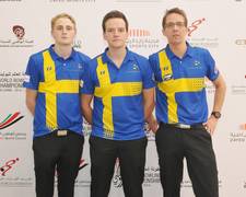 Jesper Svensson, Daniel Fransson und Martin Larsen aus Schweden erzielten den fünften Platz