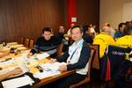 Catalonia coach, Sid Allen with Chinese Taipei official