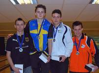 Von links: 2. Platz Dominic Buchmann, Deutschland, 1. Platz Jesper Svensson, Schweden, 3. Platz Nicola Pongolini, Italien und Jord van Weeren, Niederlande