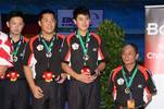 Hoa-Ming Wu, Hsing-Chao Cheng, Kun-Yi Hung and Coach I-Fang Chen (Chinese Taipei)